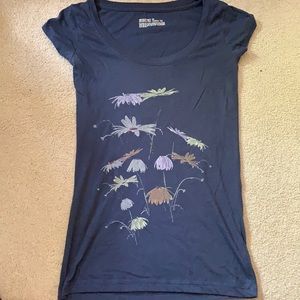 Mossimo Casual Navy Floral Tee
